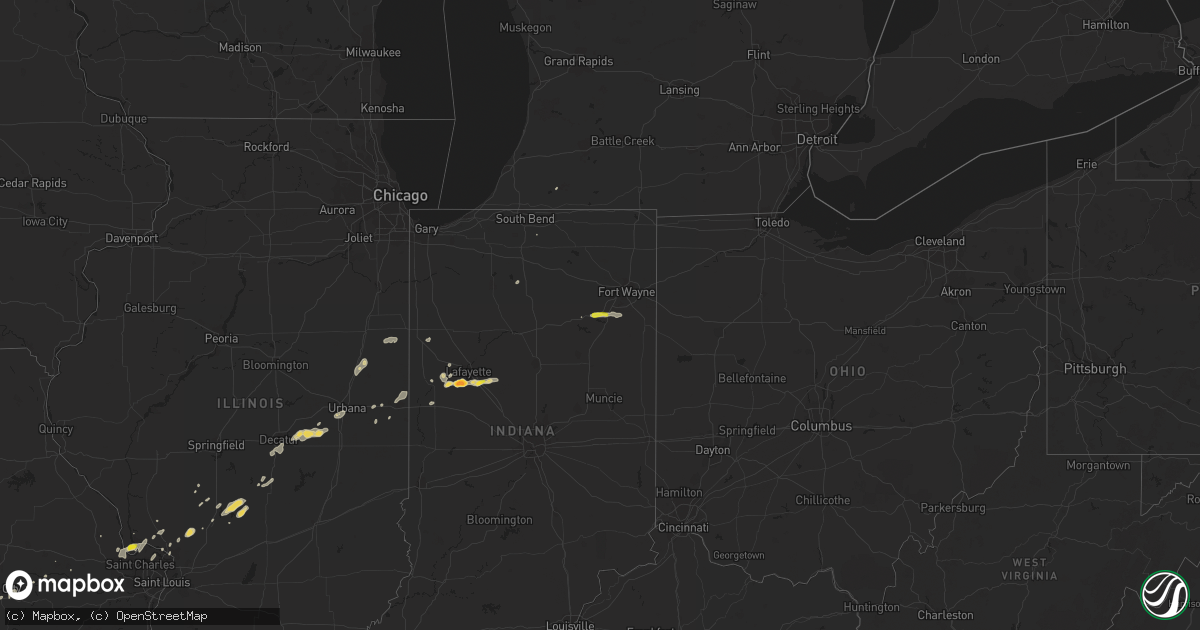 Hail map on September 8, 2020