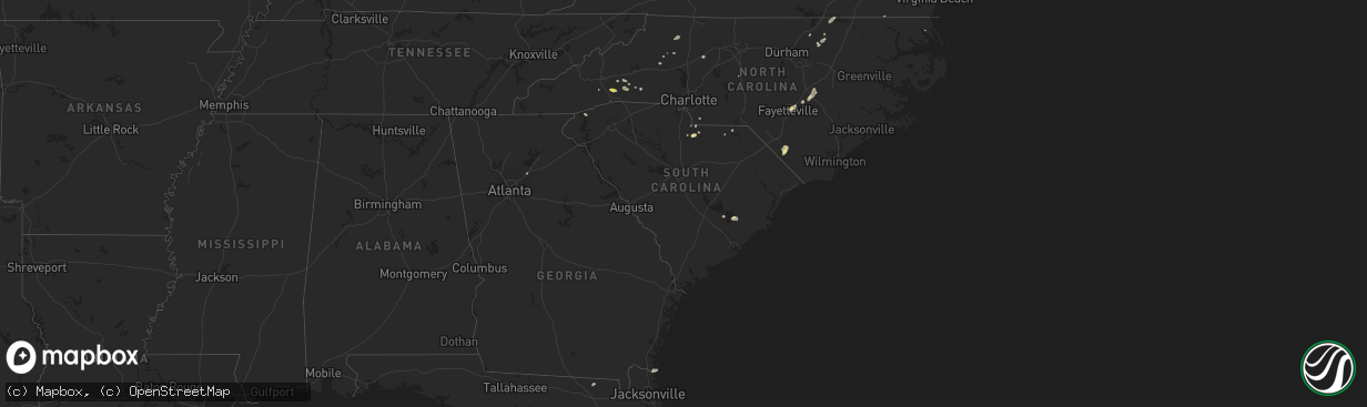 Hail map in South Carolina on September 8, 2021