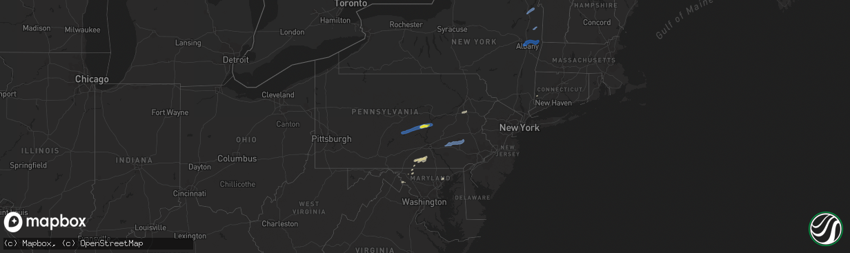 Hail map on September 8, 2021