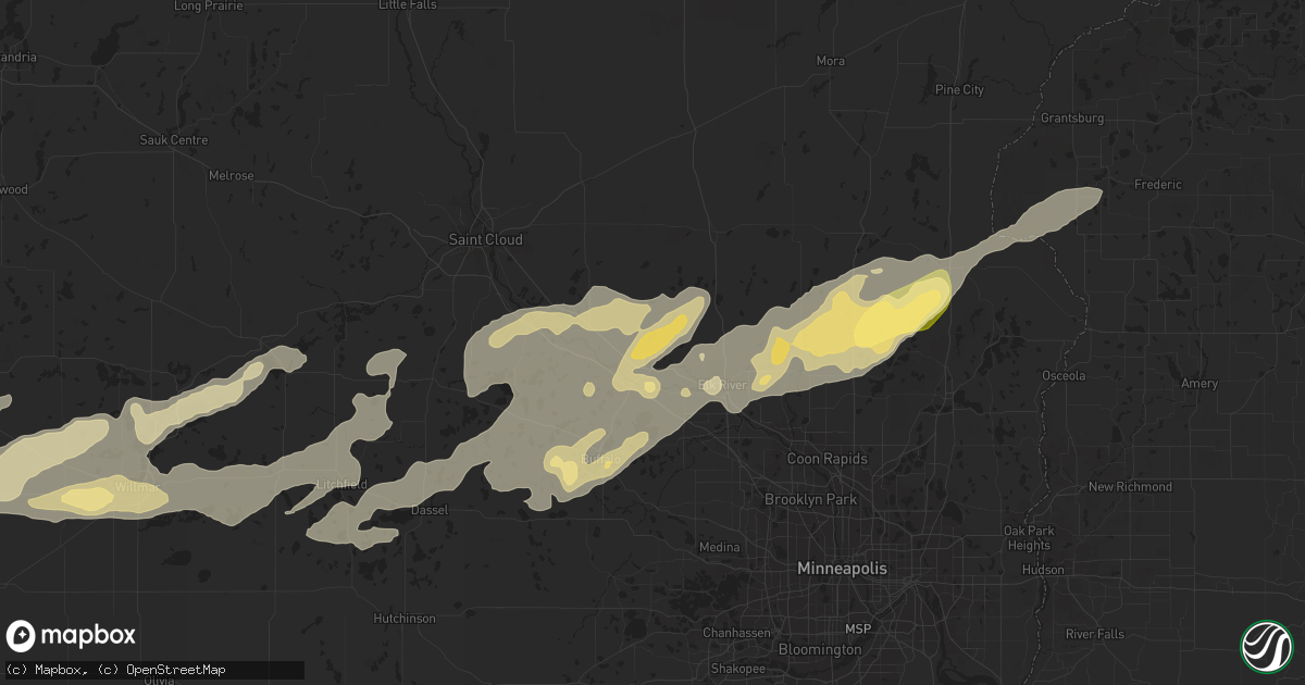 Hail map in Big Lake, MN on September 8, 2022