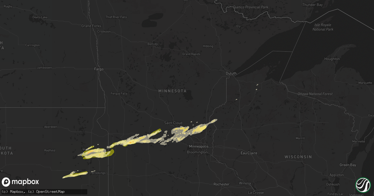 Hail map in Minnesota on September 8, 2022