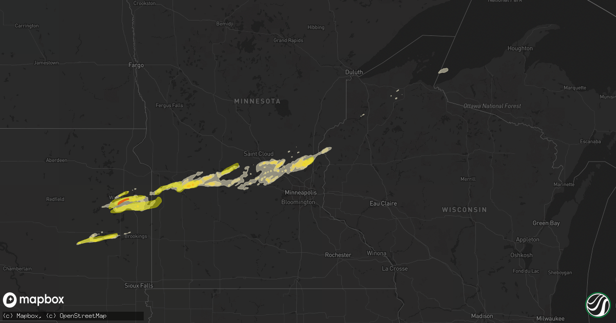 Hail map on September 8, 2022