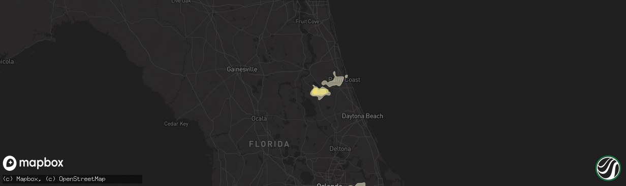 Hail map in Crescent City, FL on September 8, 2023