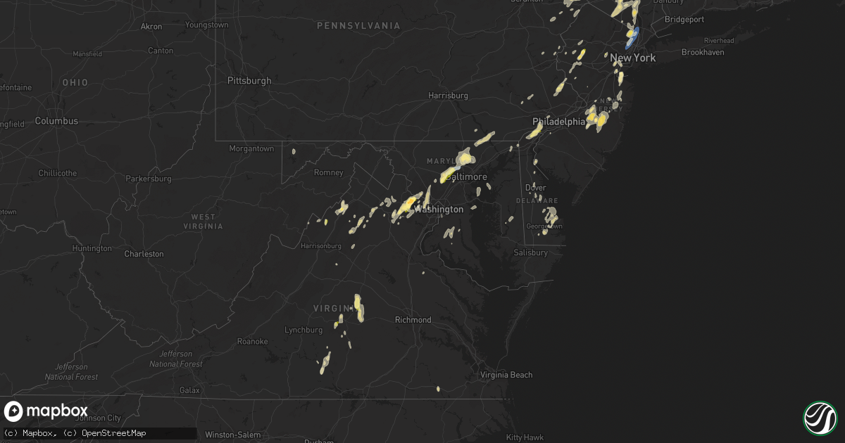 Hail map in Delaware on September 8, 2023