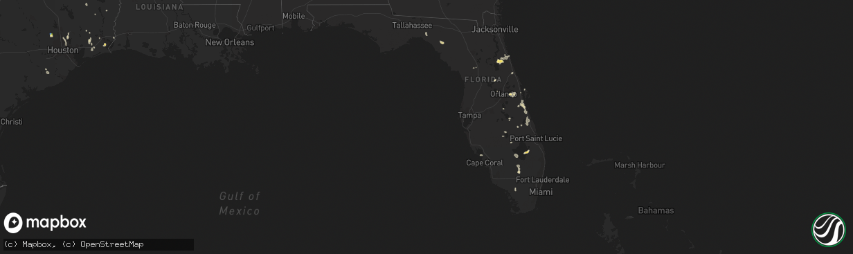 Hail map in Florida on September 8, 2023