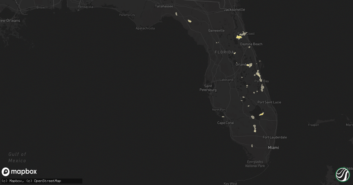 Hail map in Florida on September 8, 2023