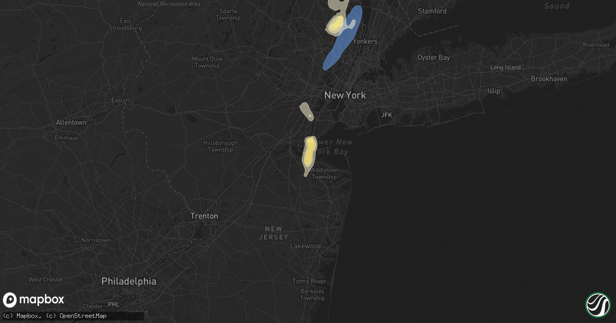 Hail map in Keyport, NJ on September 8, 2023