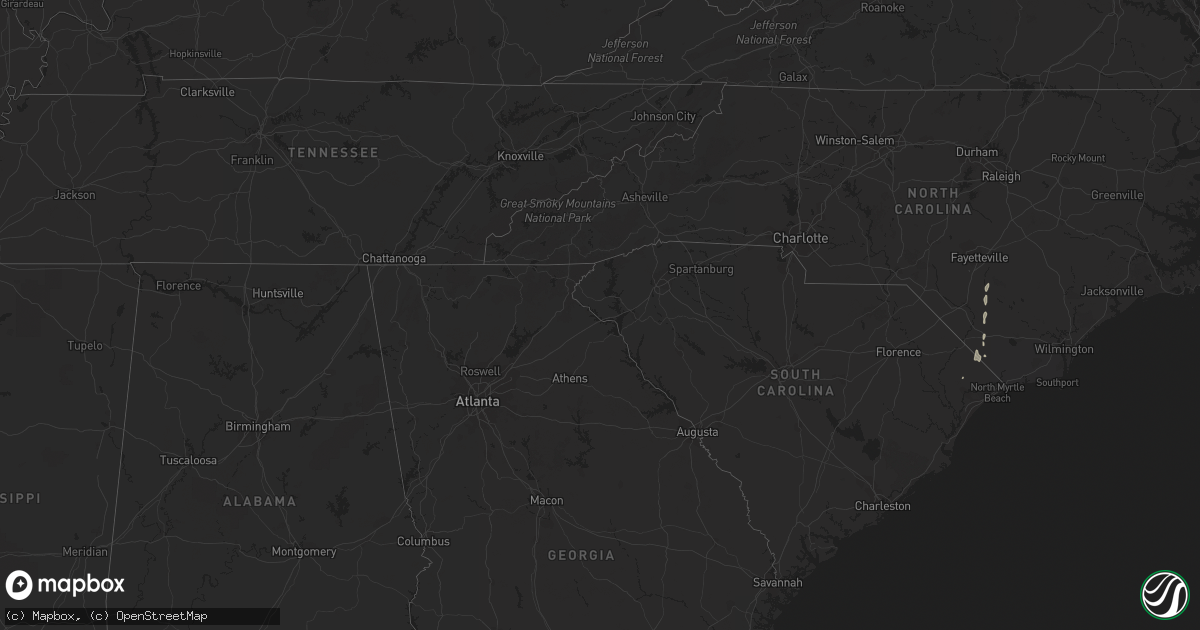 Hail map in Mississippi on September 8, 2023