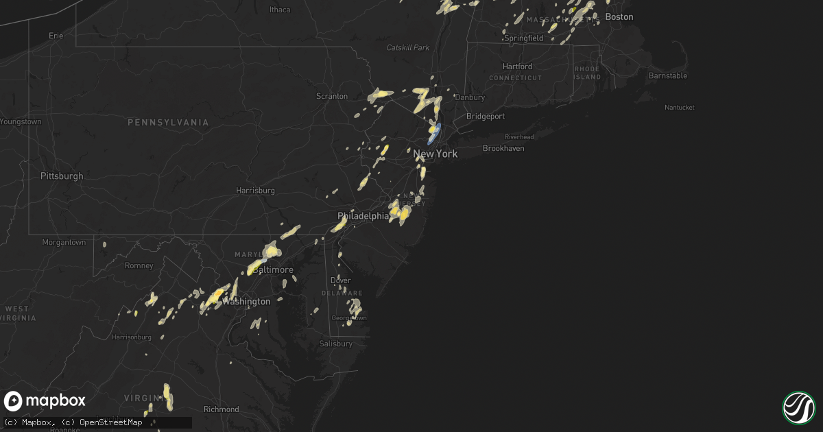 Hail map in New Jersey on September 8, 2023
