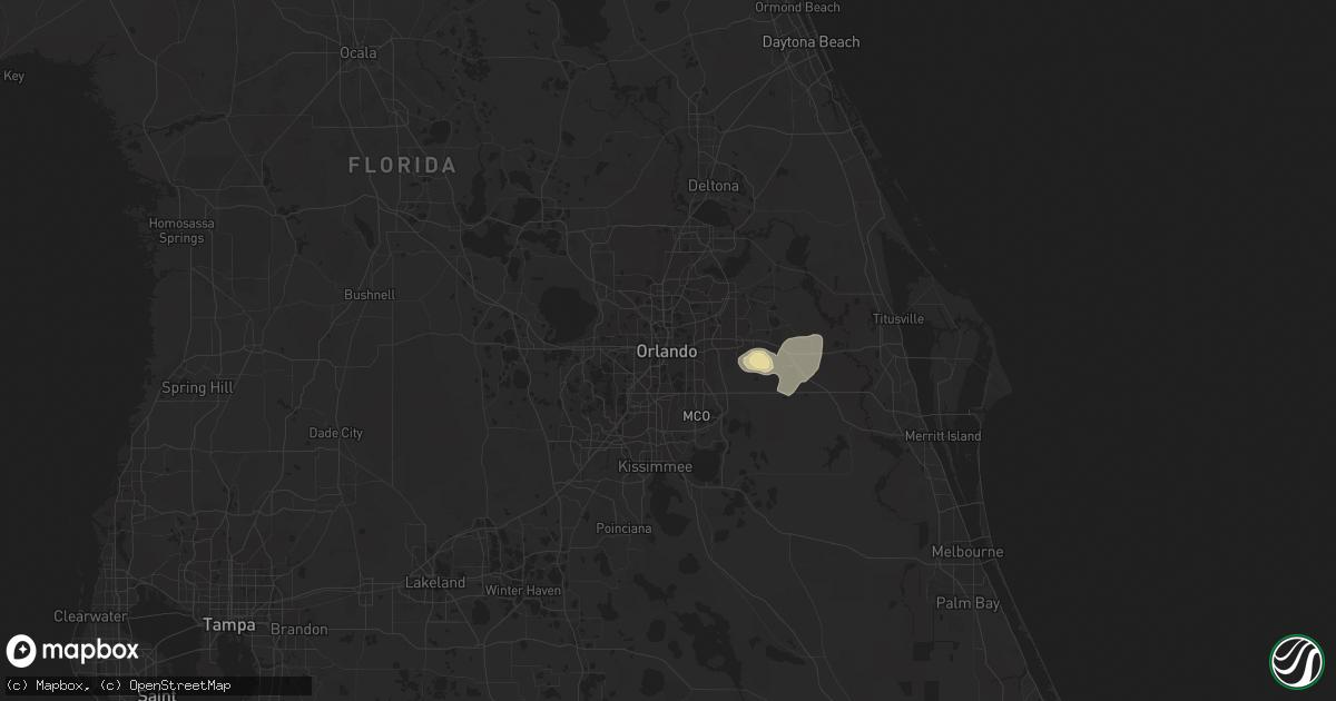 Hail map in Orlando, FL on September 8, 2023