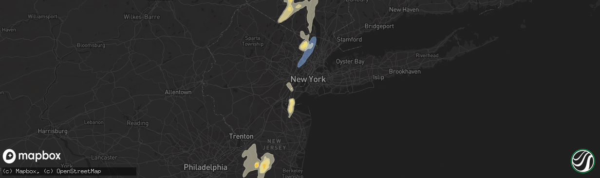 Hail map in Staten Island, NY on September 8, 2023