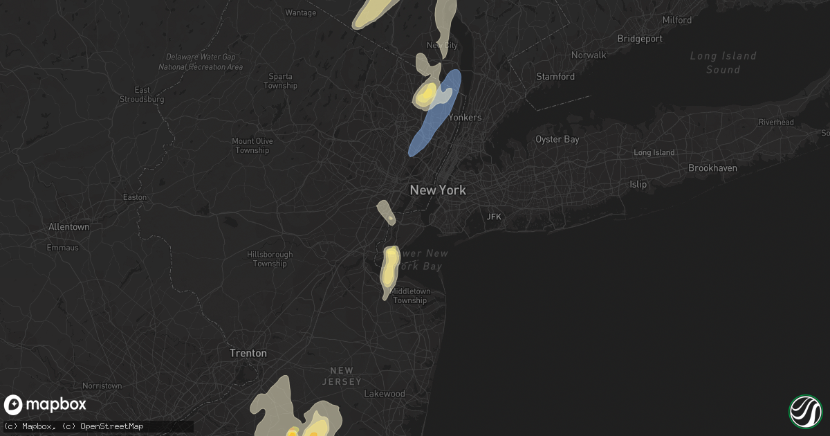 Hail map in Staten Island, NY on September 8, 2023