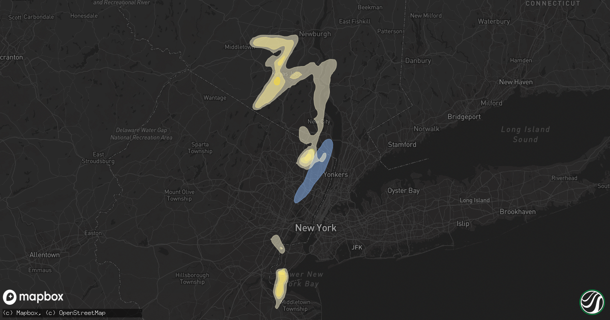 Hail map in Township Of Washington, NJ on September 8, 2023