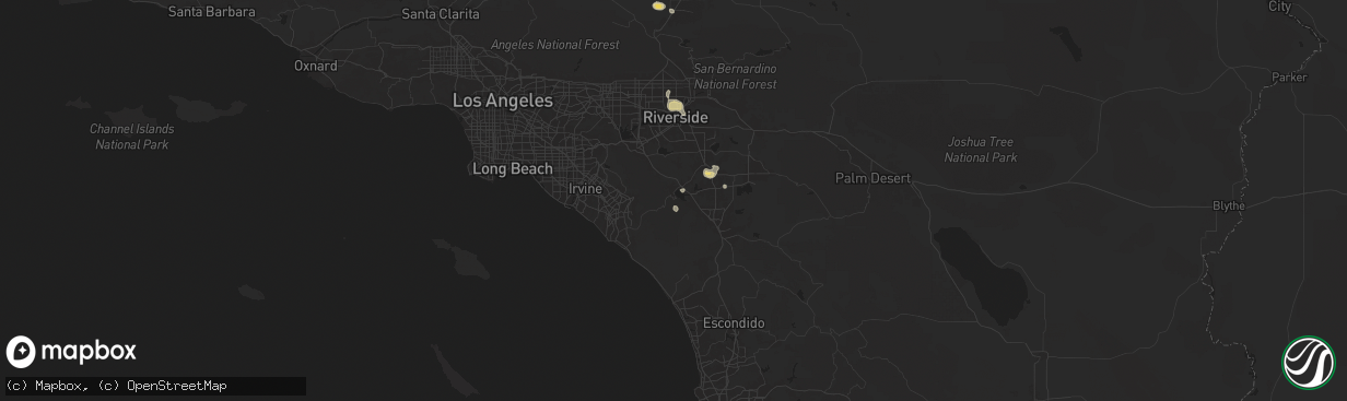 Hail map in Lake Elsinore, CA on September 8, 2024