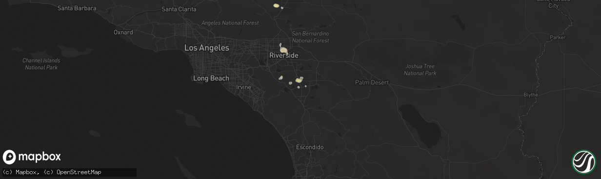 Hail map in Menifee, CA on September 8, 2024