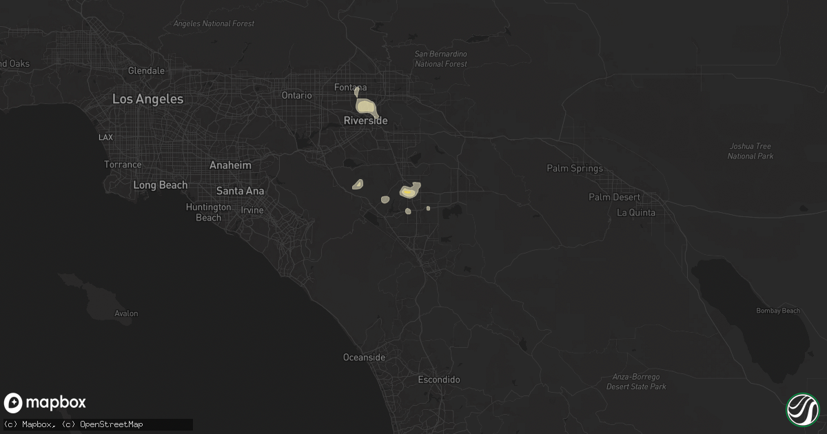 Hail map in Menifee, CA on September 8, 2024