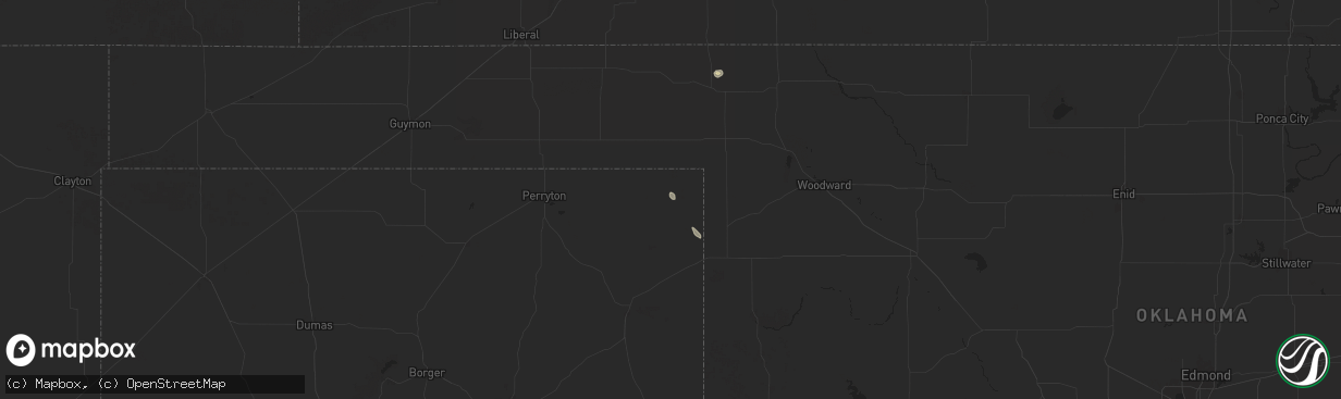 Hail map in Follett, TX on September 8, 2025