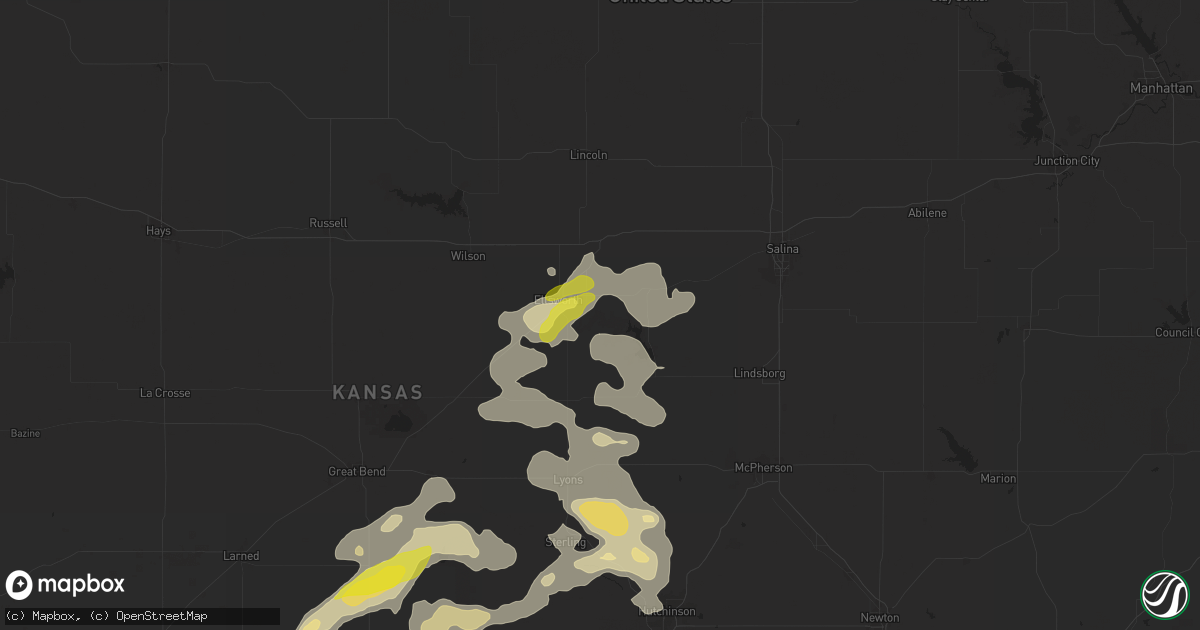 Hail map in Kanopolis, KS on September 8, 2025
