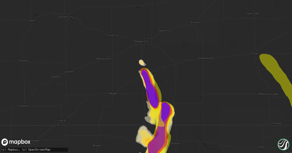 Hail map in Minneola, KS on September 8, 2025