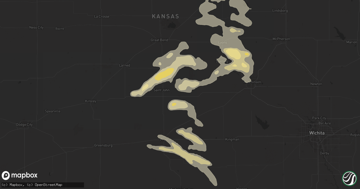 Hail map in Stafford, KS on September 8, 2025