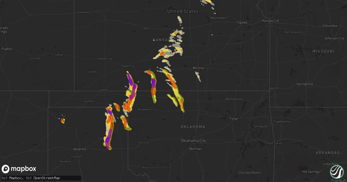 Hail map on September 8, 2025