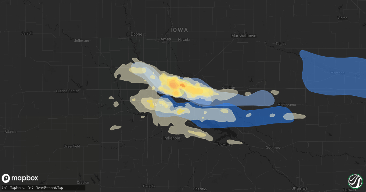 Hail map in Altoona, IA on September 8, 2026