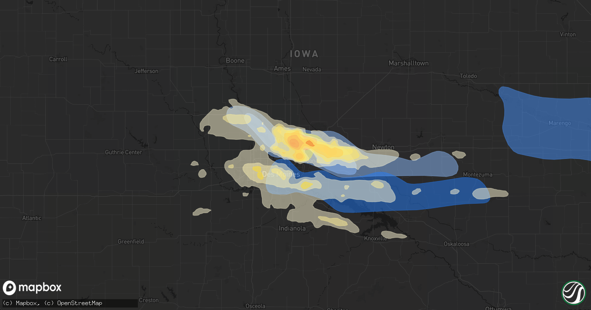 Hail map in Berwick, IA on September 8, 2026