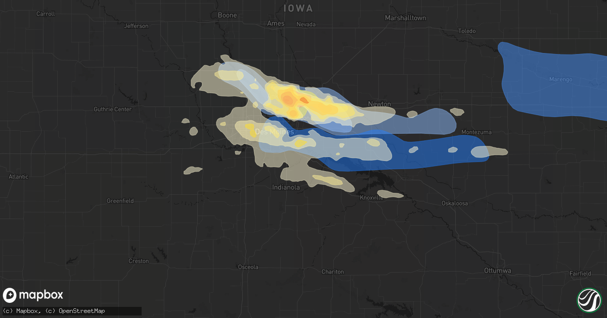 Hail map in Carlisle, IA on September 8, 2026
