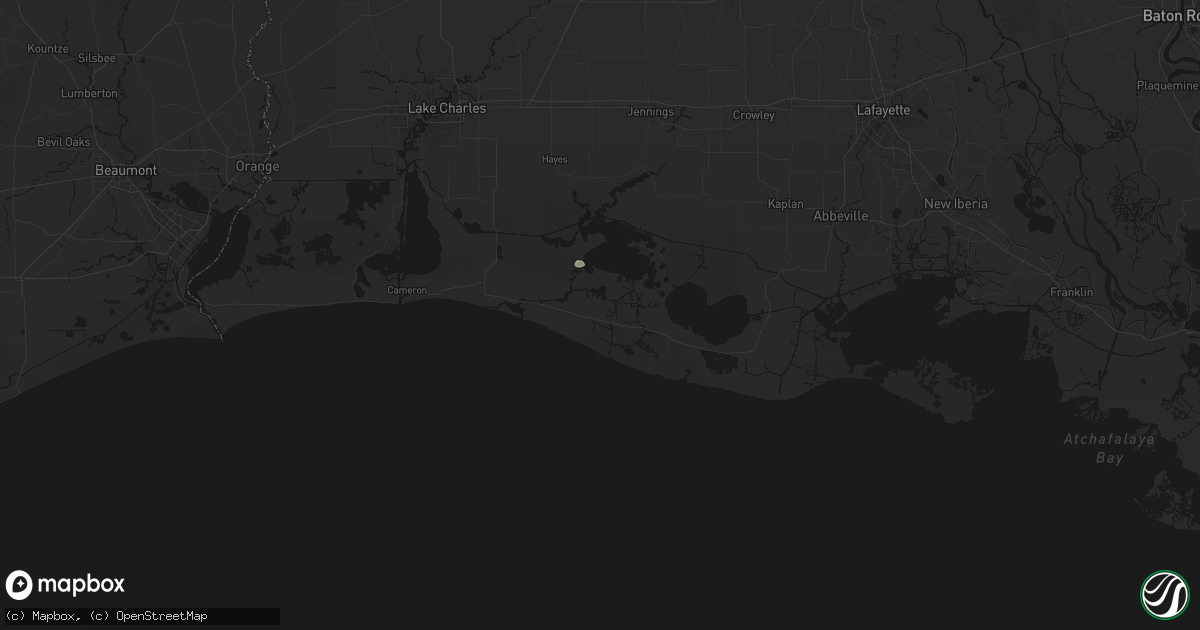 Hail map in Grand Chenier, LA on September 8, 2026