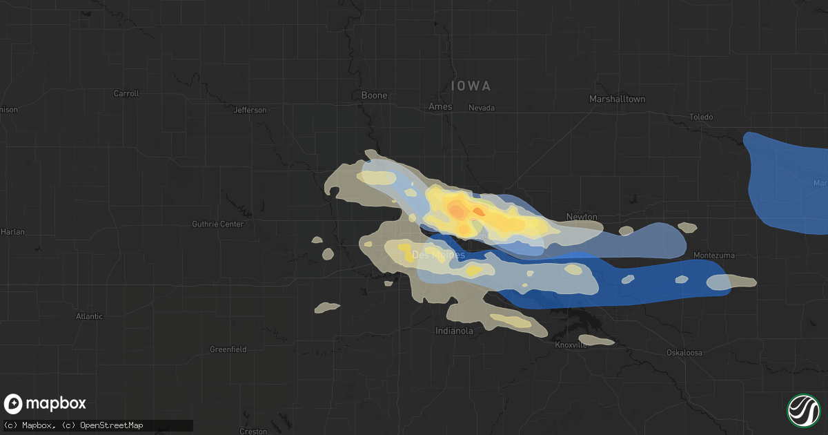 Hail map in Johnston, IA on September 8, 2026