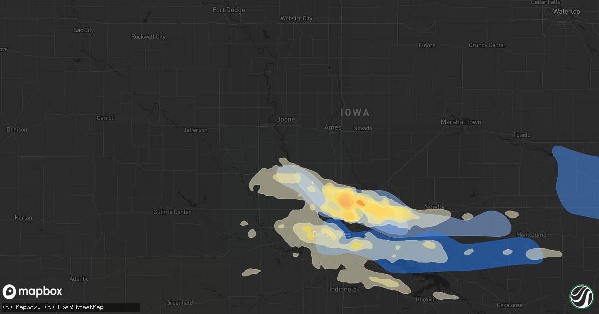 Hail map in Madrid, IA on September 8, 2026