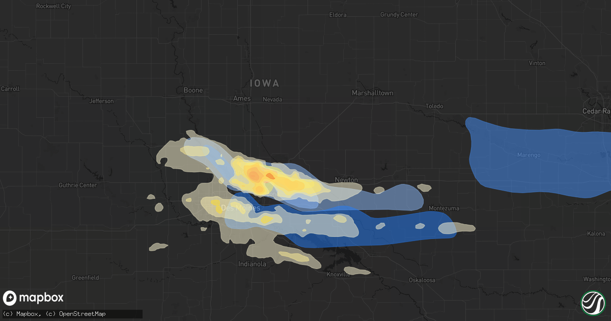 Hail map in Mingo, IA on September 8, 2026