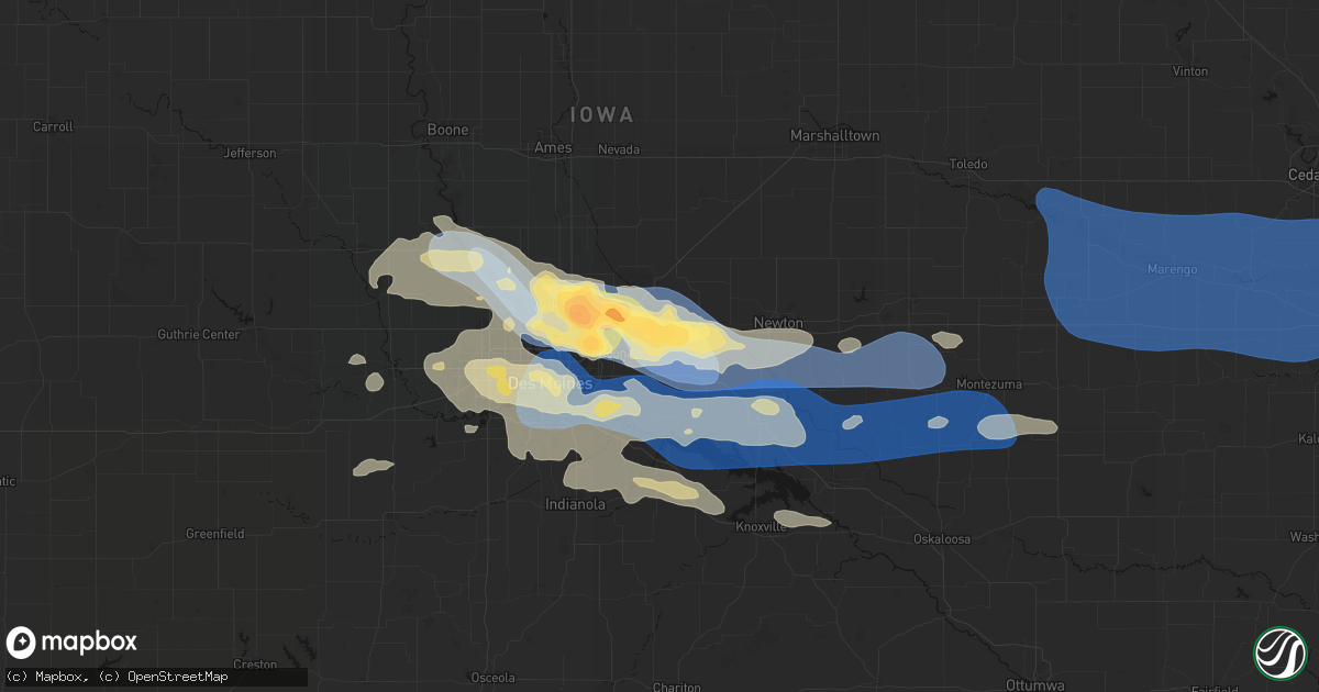 Hail map in Mitchellville, IA on September 8, 2026