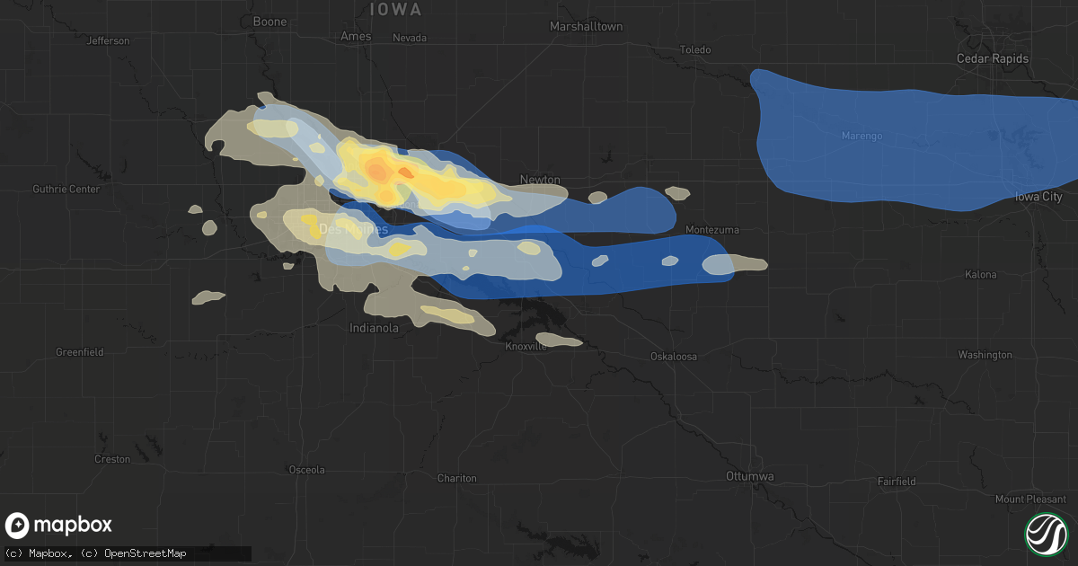 Hail map in Otley, IA on September 8, 2026