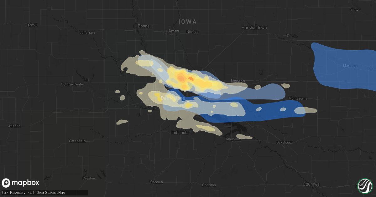 Hail map in Pleasant Hill, IA on September 8, 2026