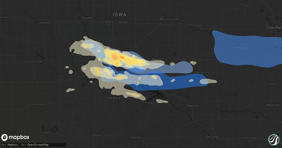 Hail map in Prairie City, IA on September 8, 2026