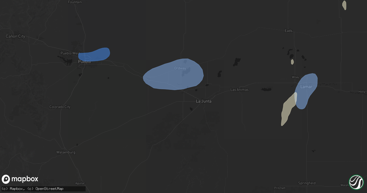 Hail map in Rocky Ford, CO on September 8, 2026
