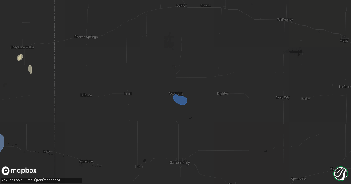 Hail map in Scott City, KS on September 8, 2026