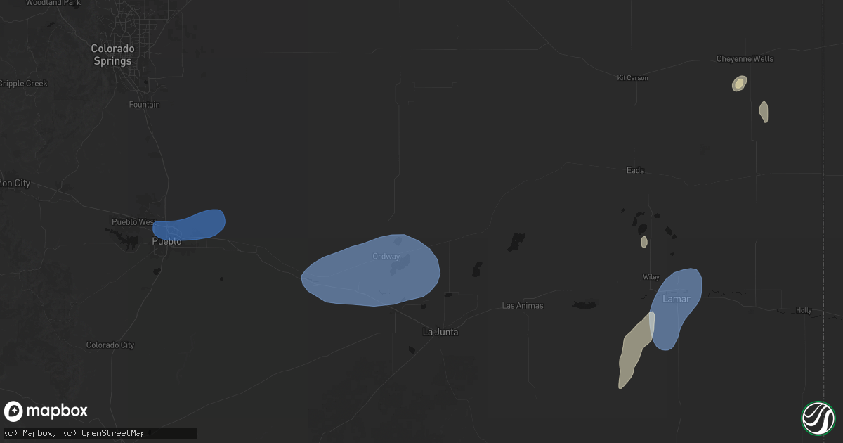 Hail map in Sugar City, CO on September 8, 2026