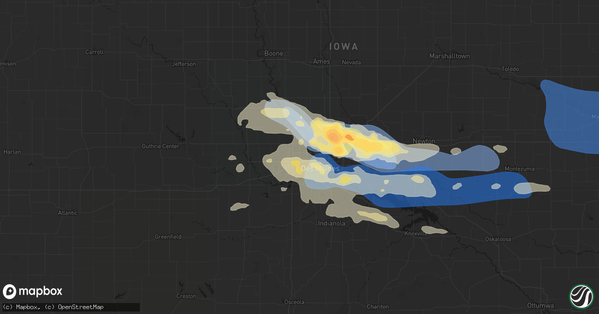 Hail map in Urbandale, IA on September 8, 2026