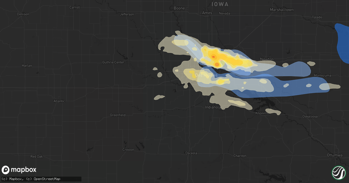 Hail map in Van Meter, IA on September 8, 2026