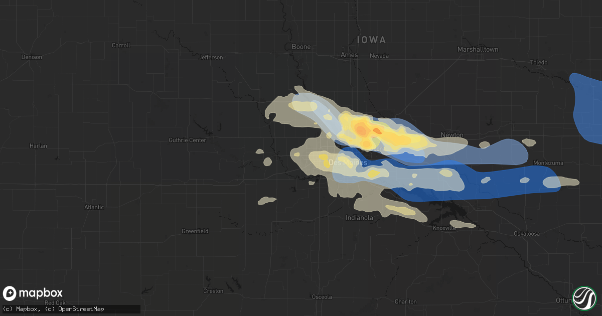 Hail map in Waukee, IA on September 8, 2026