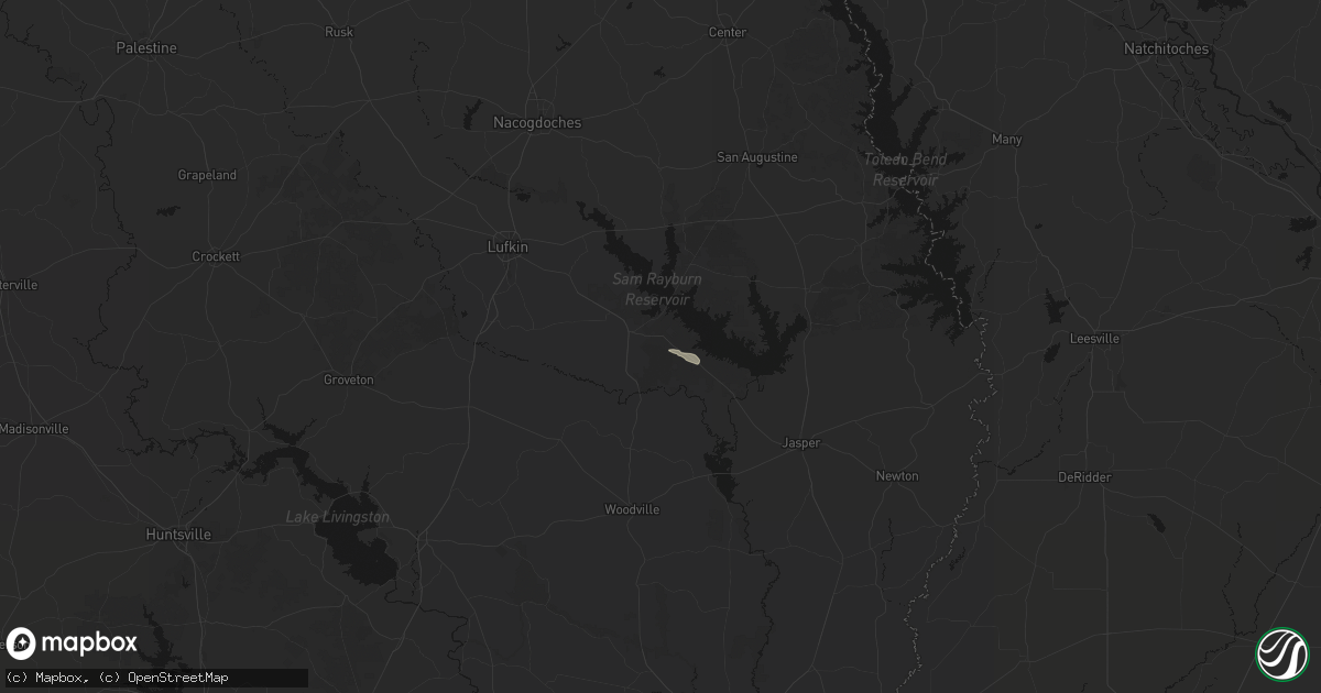 Hail map in Zavalla, TX on September 8, 2026