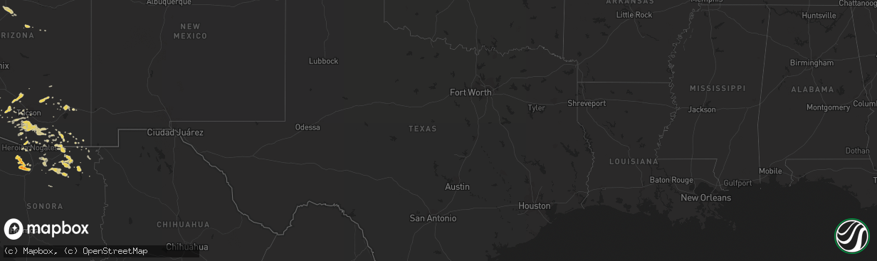 Hail map on September 9, 2011