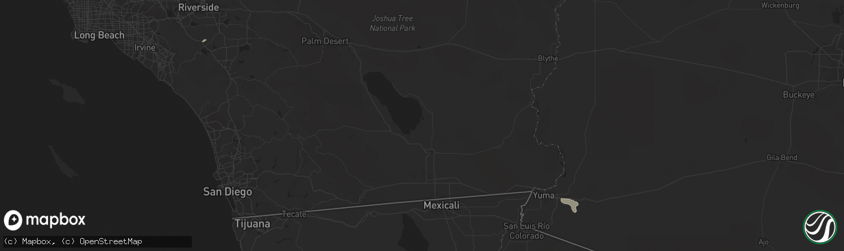 Hail map in Lake Elsinore, CA on September 9, 2012