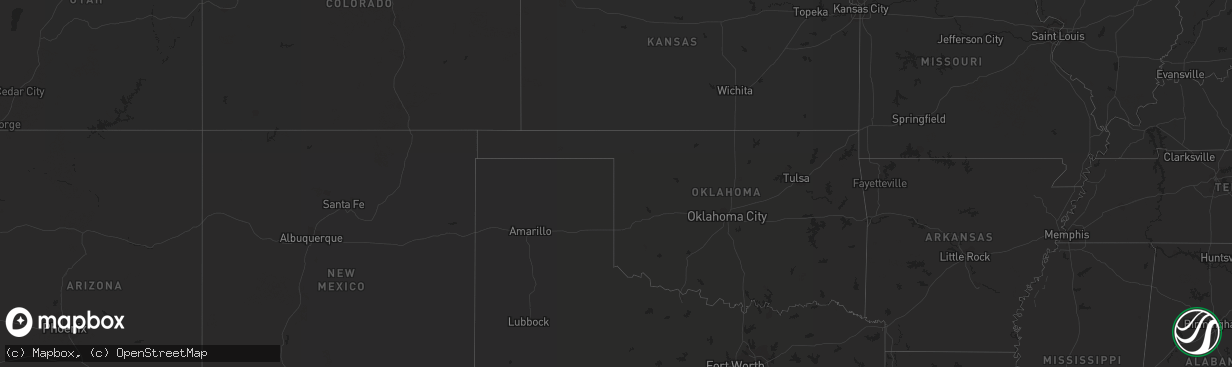 Hail map on September 9, 2012