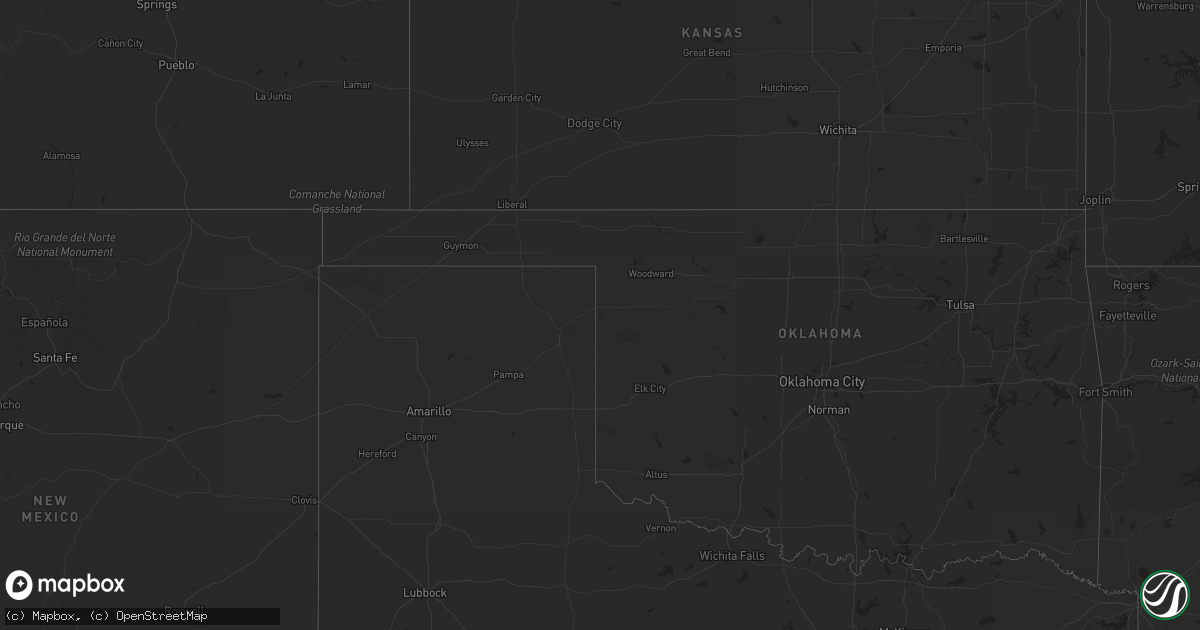 Hail map on September 9, 2012