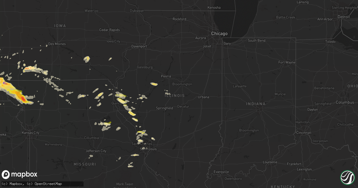 Hail map in Illinois on September 9, 2014
