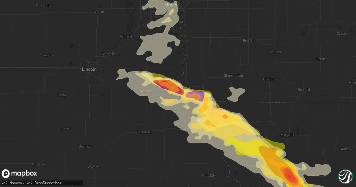 Hail map in Nebraska City, NE on September 9, 2014