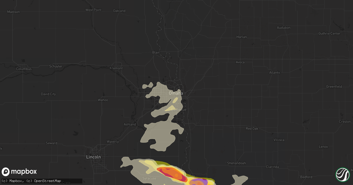 Hail map in Omaha, NE on September 9, 2014